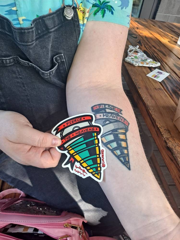 Gurren Lagann Drill Sticker Pierce the Heavens Waterproof Etsy