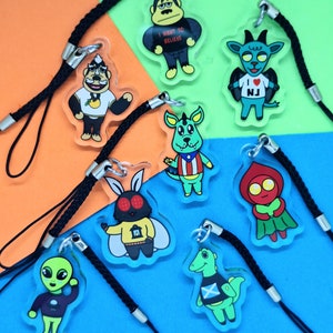 Cryptid Crossing Acrylic Phone Charm | Cryptid Acrylic Phone Charms