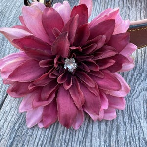 Pink Flower Dogs Collar Flower Collar Accessories Collar Attachments Collar Attachment Dog Wedding Flower Large Flower