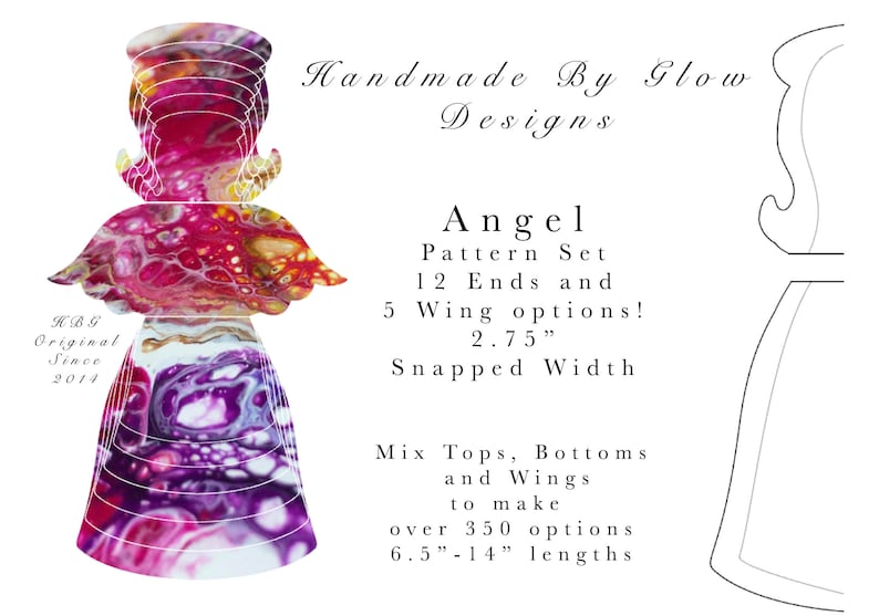 Angel SET wet bag wrapper snack bag pattern