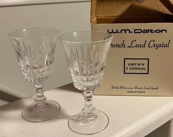 VINTAGE! WM Dalton Kristall Herz Gläser