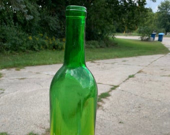 VINTAGE! Green Glass Bottle