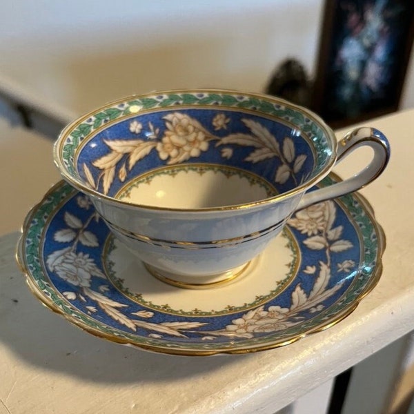 VINTAGE! Grosvenor Blue Duchess Teacup and Saucer