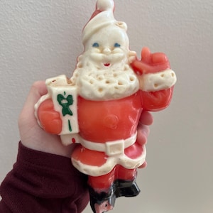 VINTAGE! Christmas Santa Candle Figurine