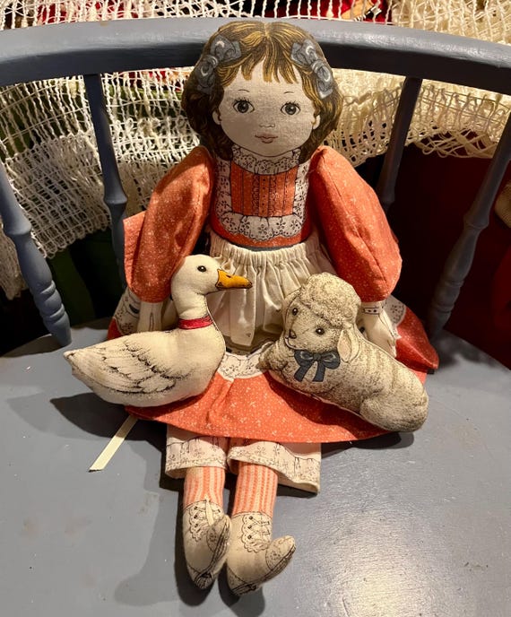 ヴィンテージ！ヴァレリー・レナード作『メリーさんのひつじ』布人形と