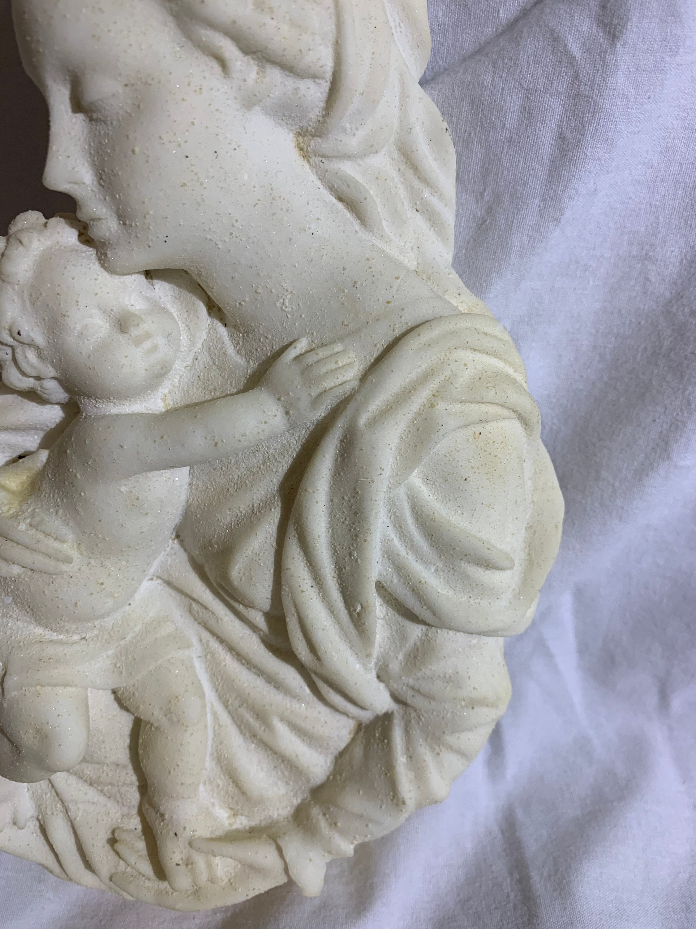 ヴィンテージ！宗教的な聖母子の石膏壁掛け - Etsy 日本