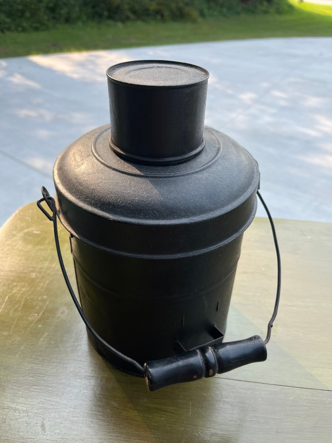 VINTAGE Metal Lunch Bucket Etsy