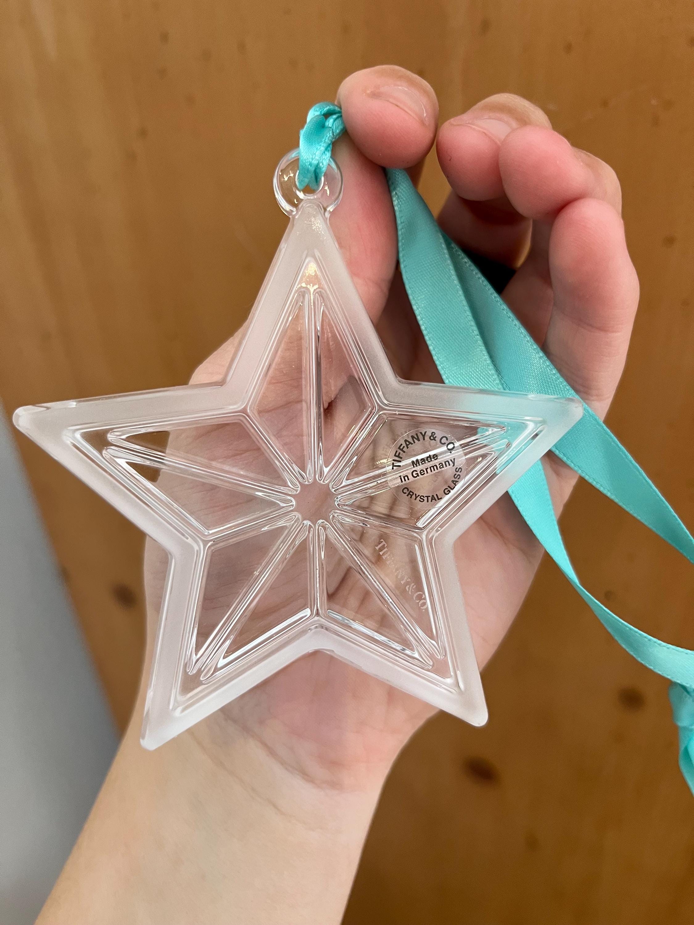 Christmas Tiffany and Co. Crystal Clear Glass Star Ornament - Etsy