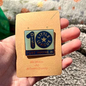 VINTAGE! Distrikt 10 Fort Wayne Little League Baseball Sammlerstück Pin