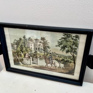 VINTAGE! Currier & Ives &#39;American Country Life&#39; Serving Tray