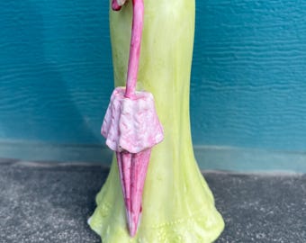 ヴィンテージ！エダ・マン作 ミラノ磁器彫刻「傘を持つ女性」 - Etsy 日本