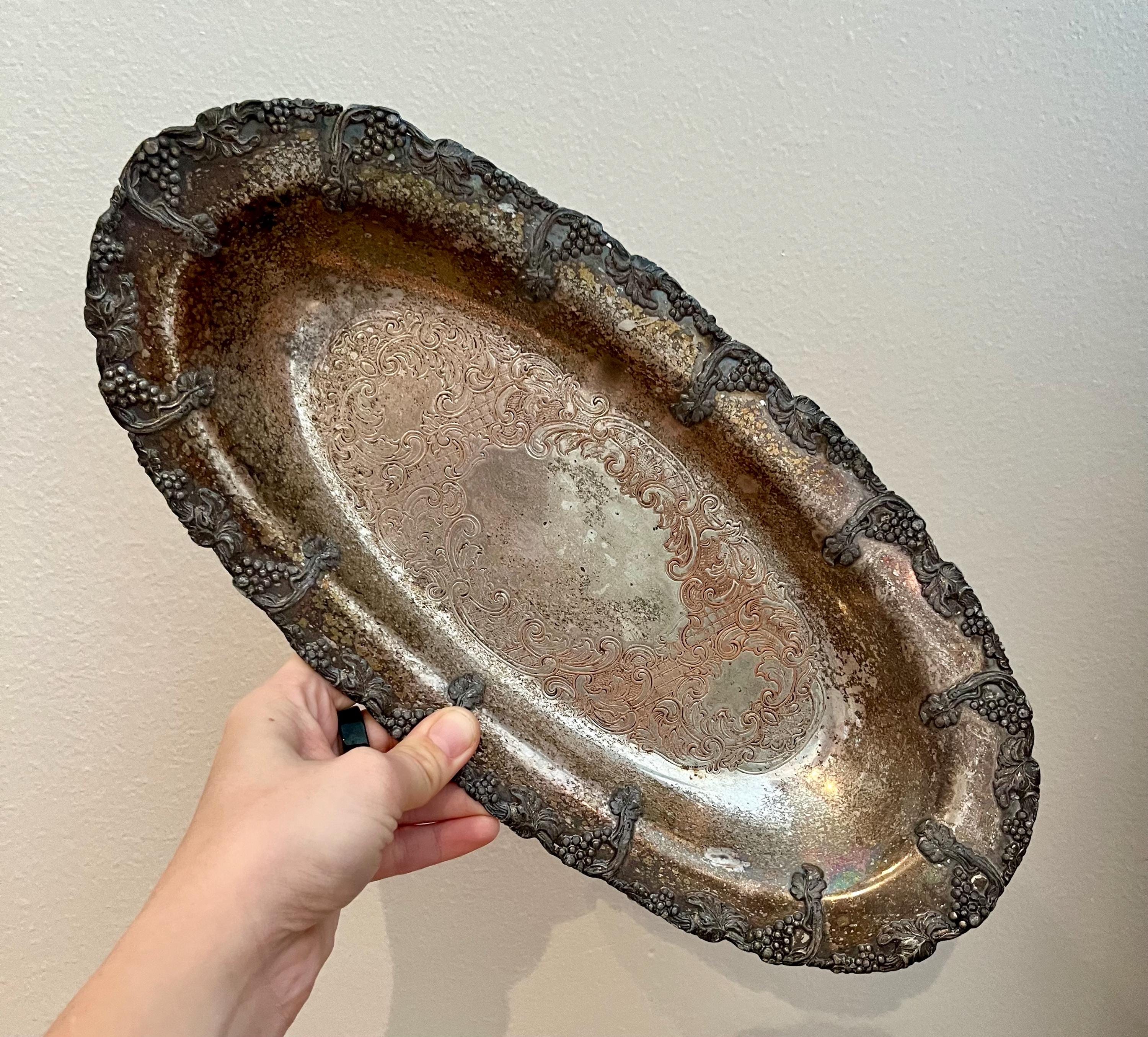 VINTAGE! Bernard Rice's Sons Silver Platter Tray - Etsy