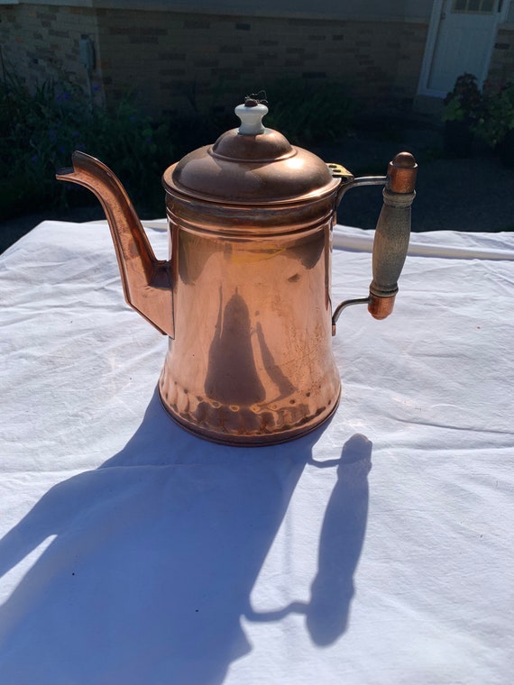 VINTAGE Copper Rochester Stamping Teapot Etsy