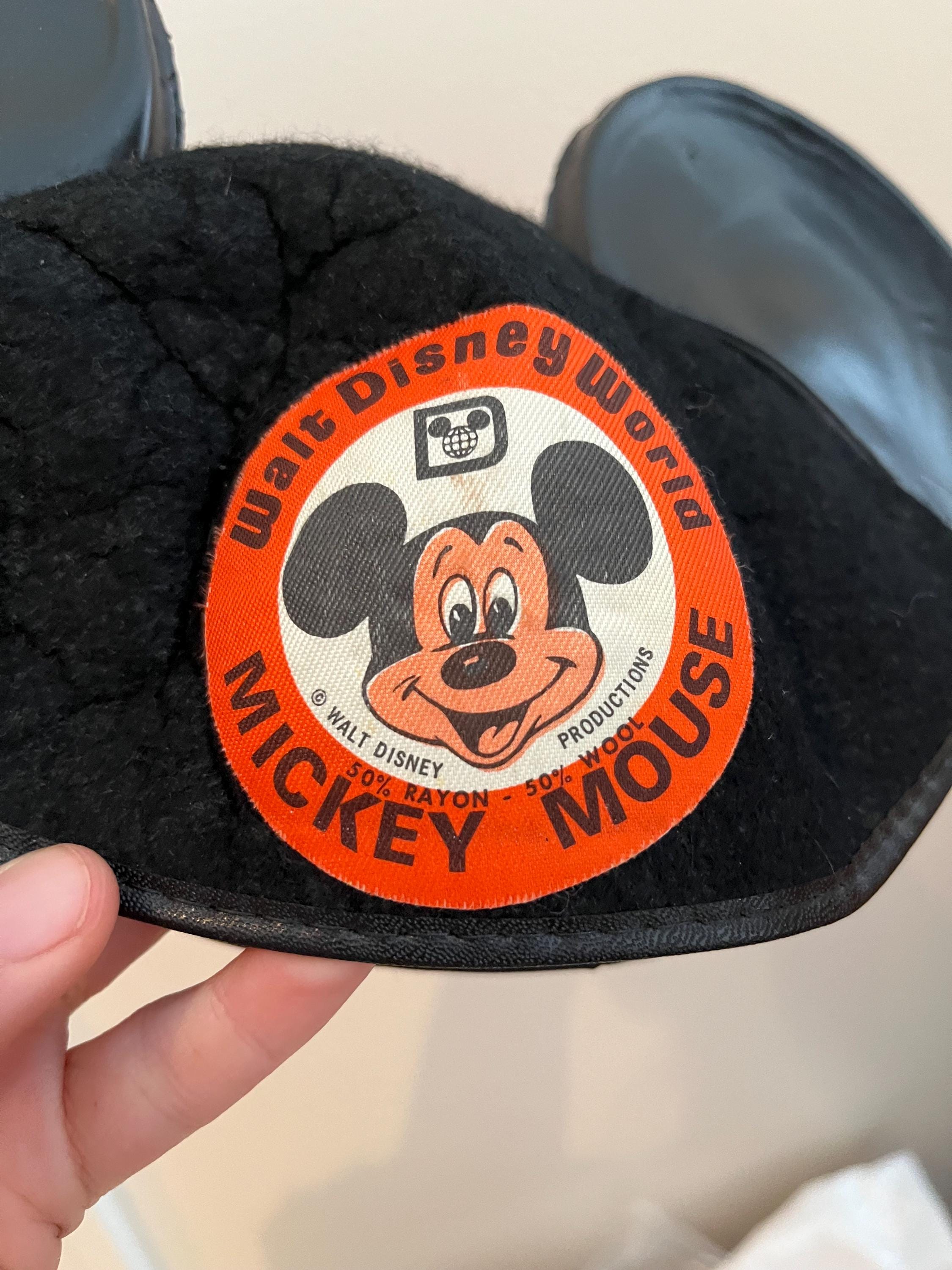 1971 USA vintageディズニー ミッキーマウス VINTAGE! 1971 Walt Disney World Children's Mickey Mouse Felt Ears