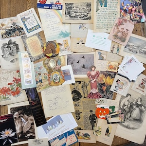 VINTAGE! Odds and Ends Scrapbook/ Collectible Papers