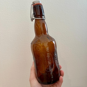 VINTAGE! Grolsch Glass Empty Brown Bottle