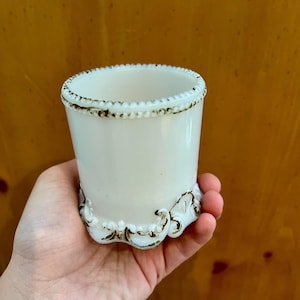 VINTAGE! Mangan Glass Westmoreland Milch Glas Zahnstocher Halter
