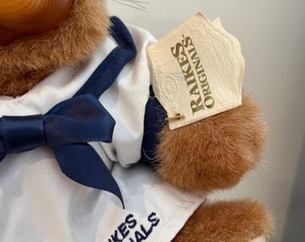 VINTAGE! Robert Raikes Wooden and Plush Easter Bunny - Etsy