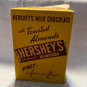 VINTAGE! Hershey’s Milk Chocolate with Toasted Almonds (Empty) Candy Box