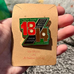 VINTAGE! District 5 Junior League World Series Baseball Pin