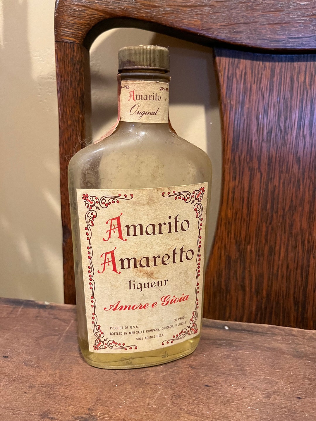 VINTAGE Amarito Amaretoo Empty Liquer Bottle - Etsy