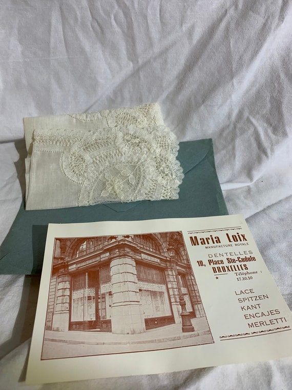 VINTAGE! Marie Loix Brussels Lace Handkerchiefs