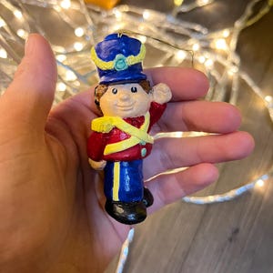 VINTAGE! Christmas Clay Drummer Boy Ornament