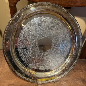 VINTAGE! Castle International Silver Company Platter Tray