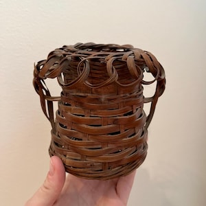 VINTAGE! Handwoven Mini Basket/ Vase
