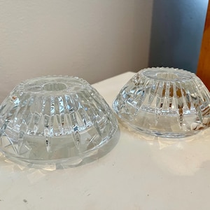 VINTAGE! Crystal Pressed Glass Candleholder