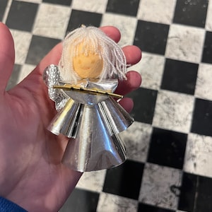 VINTAGE! Handmade Christmas Angel Ornament w/ Flute Ornament