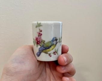 VINTAGE ! Bougeoir oiseau en céramique