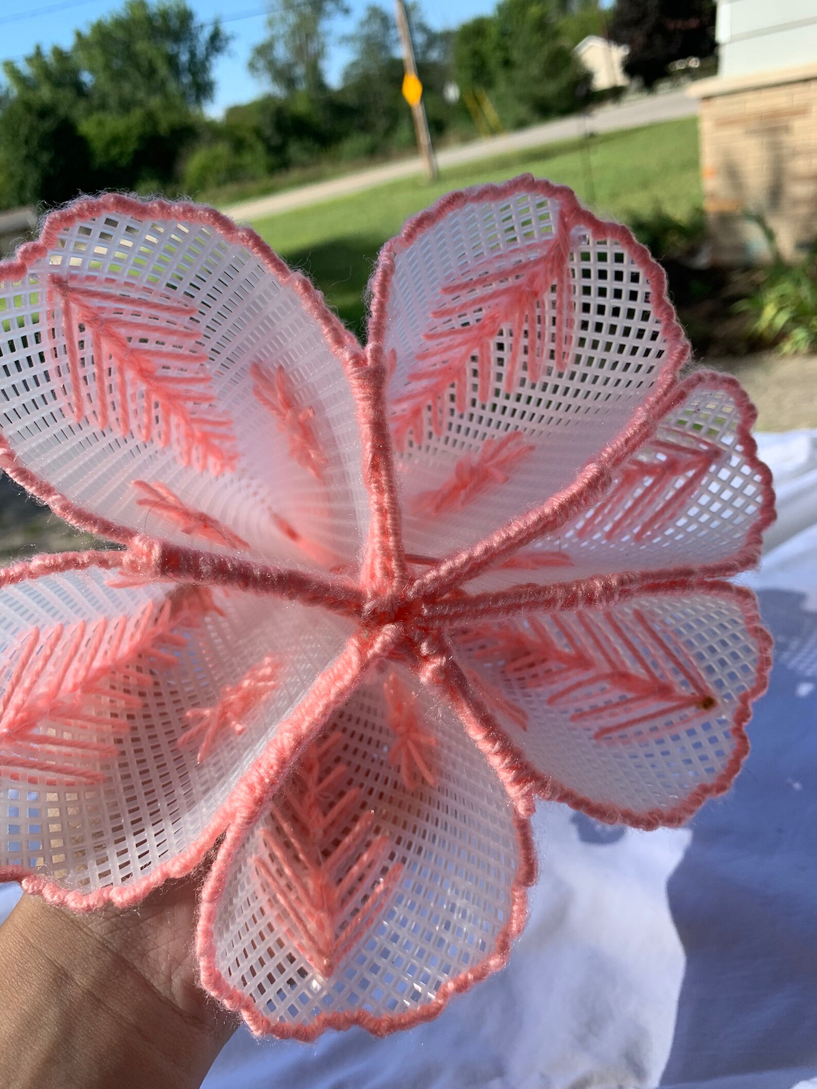 VINTAGE Handmade Needlepoint Fabric Doll Angel Topper Etsy