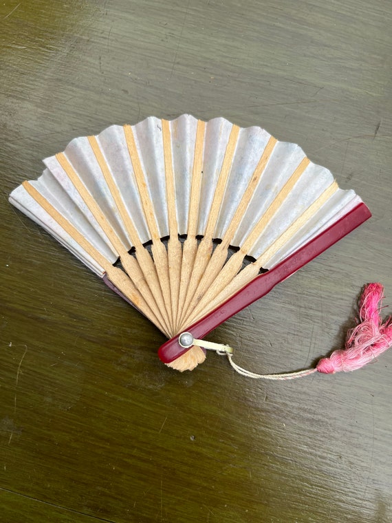 VINTAGE! Japanese Hand Fan - image 3