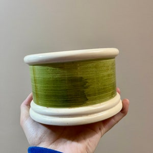 VINTAGE! Capodomimonte Capri Trompe L’oeil Green Canister