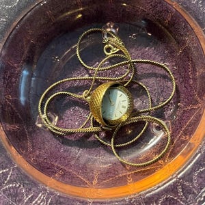 VINTAGE! Ernest Borel Watch Pendant Necklace