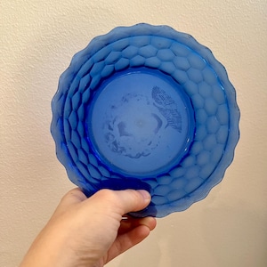 VINTAGE! Hazel-Atlas Shirley Temple Kobalt Blau Müsli Schüssel