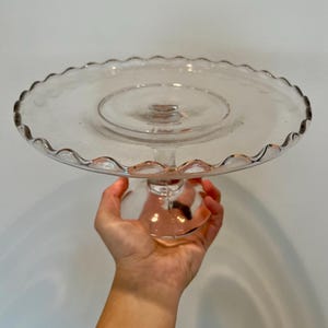 VINTAGE! Clear Glass Dessert Display Stand