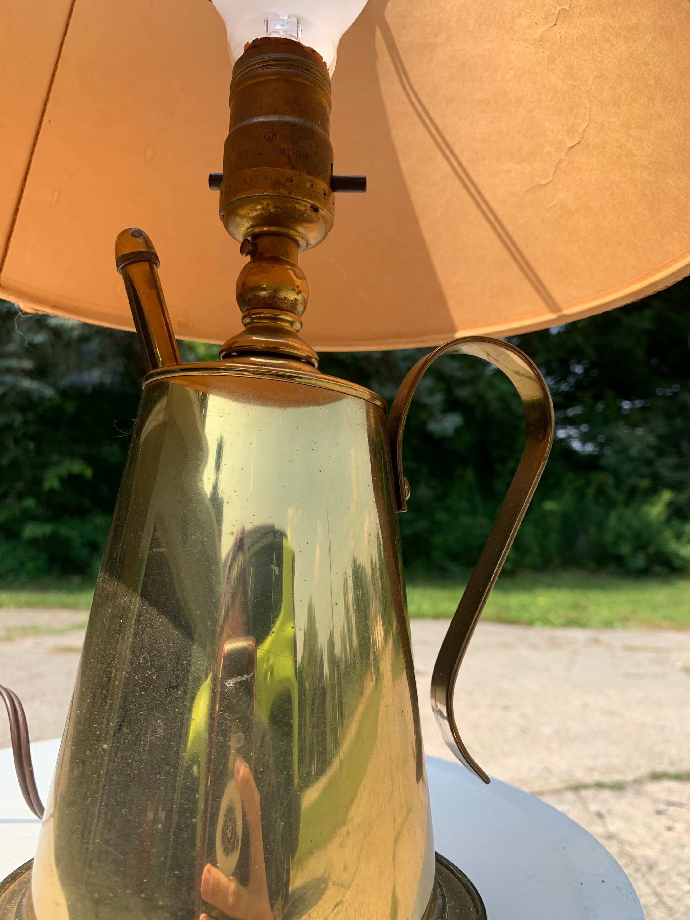 VINTAGE Copper Kettle Lamp Etsy