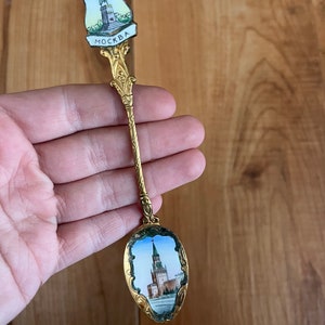 ¡VINTAGE! Cuchara miniatura de recuerdo de Mockba, Rusia