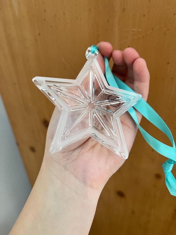 Christmas Tiffany and Co. Crystal Clear Glass Star Ornament - Etsy