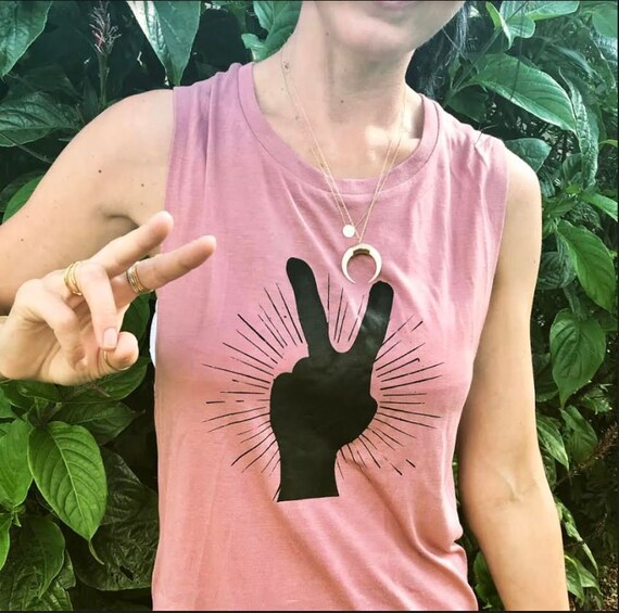 Peace Sign Shirt | Boho Tank | Muscle Tank | Womens Tank | Womens Shirt | Boho Womens Shirt | Graphic Tee | Hippie | Coexist |Roadtrip Shirt