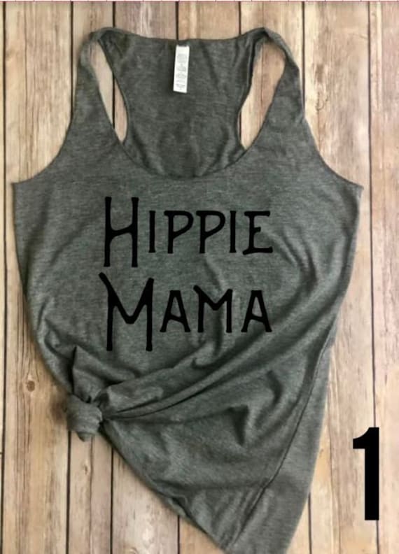 Hippie Mama Tank| Women's Shirt|Women's Tank|Mama Shirt|Mom Shirt|Mama Tank|Boho Tank|Workout Tank|Womens Clothing|Clothing for Women