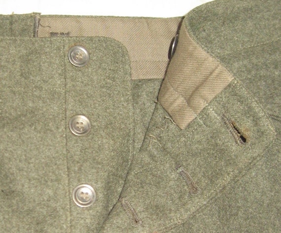 Swedish WWII Wool Army Pants 30x31 Sweden Militar… - image 3