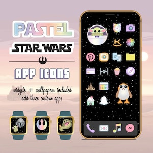 Space Wars Inspired Theme Park iPhone App Icons and 14 Watch Icons