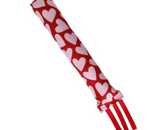 Red and Pink Hearts Kick Stick With Tassels - 18" Long - Refillable