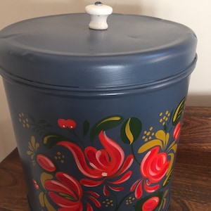 Antique Blue Kitchen Canister