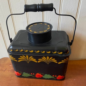 Antique Decorated Tin Lunch Box