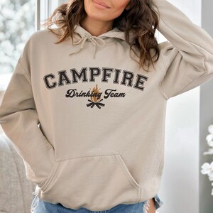Campfire Drinking Team, Camping Hoodie, Drinking shirt, Beer Gifts, Funny Sweatshirt, Camping Gifts, Campfire Cocktails, Adventure, Hiking
