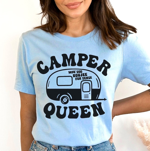 Happy Trailer Camper T-Shirt, Retro Camping Shirt Happy Trailer Camper T-Shirt, Retro Camping Shirt